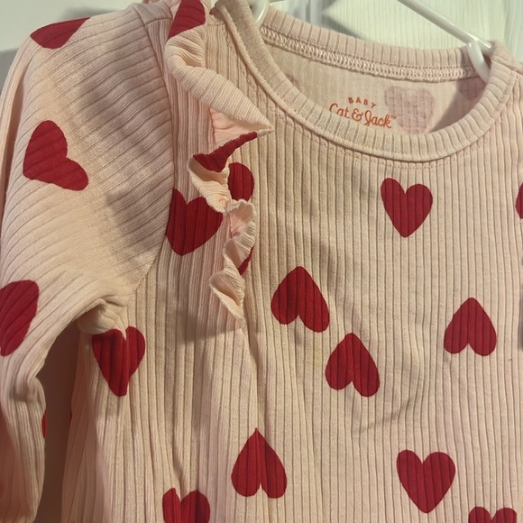 Cat & Jack Pink Heart Romper (18mo) - Picture 4 of 4